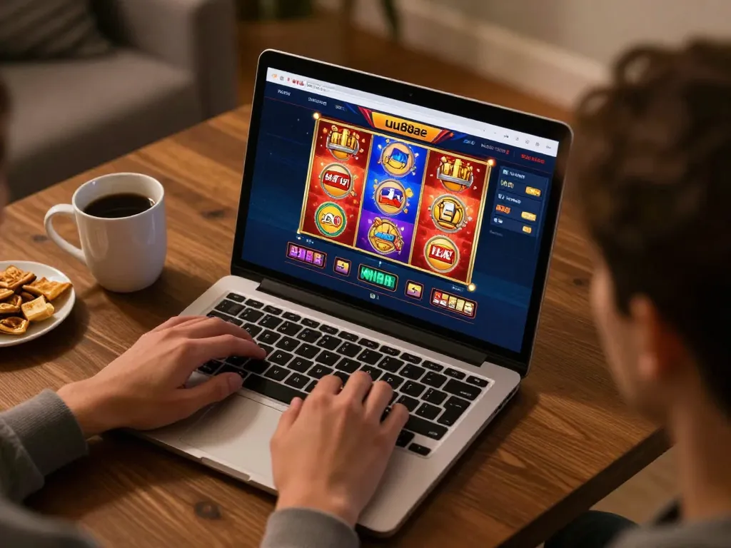 Players enjoying games on uu88ae platform at home, showcasing an engaging online gambling environment