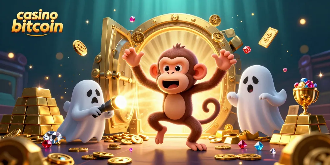 Giocando al casino bitcoin con un monello fantasma e un cucciolo cacciatore di fantasmi.