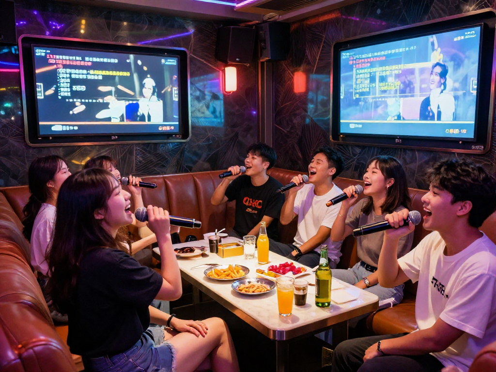 강남 도파민에서 친구들과 함께 노래 부르는 즐거운 순간