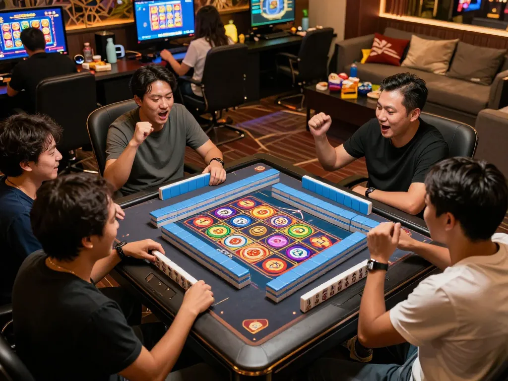 Players enjoying slot gacor game on tablets, showcasing excitement and strategic gameplay.