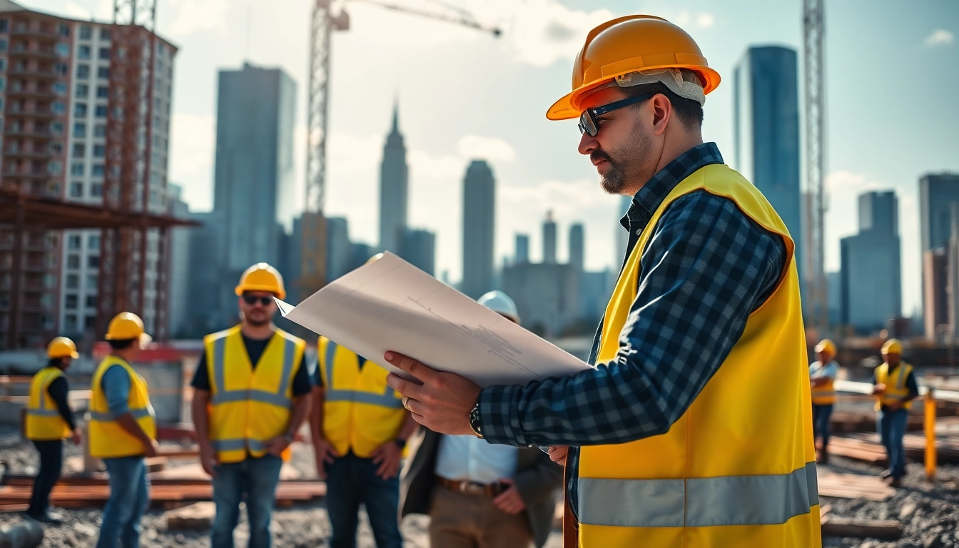 Lead New Jersey Construction Manager supervising a vibrant building site in New Jersey.