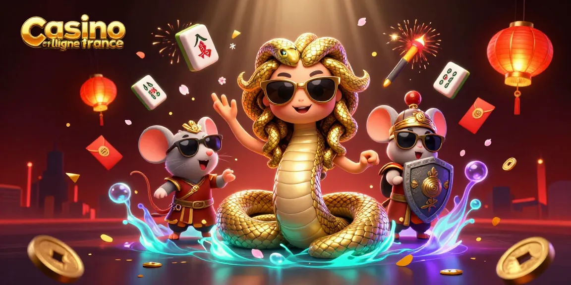Faites l'expérience du casino en ligne France avec des personnages captivants représentant la chance et le divertissement.