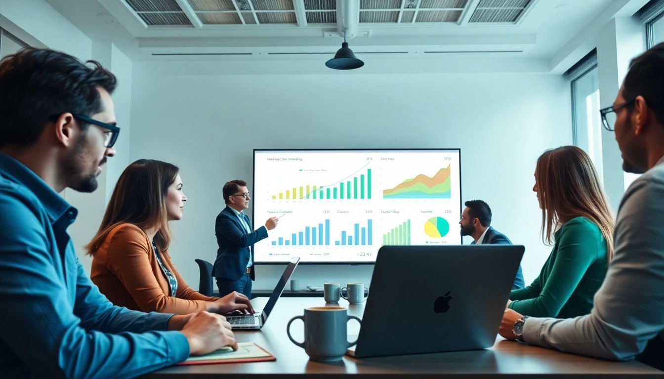 Engage with Edmonton SEO strategies in a collaborative office meeting setting.