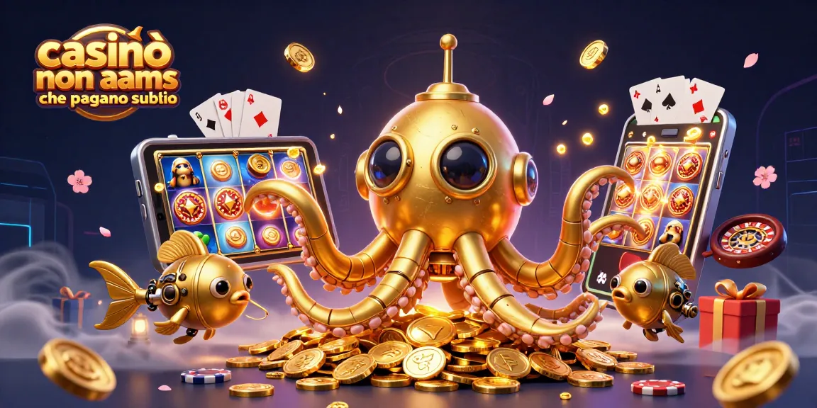 Casinò non AAMS che pagano subito: divertiti con un'illustrazione ricca di dettagli sul tema dei casinò online.