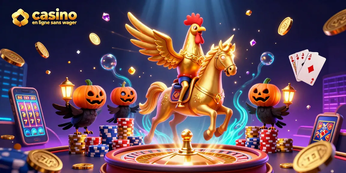 Profitez de l'excitation des jeux dans un casino en ligne sans wager avec un chevalier mystique et des compagnons luminescents.