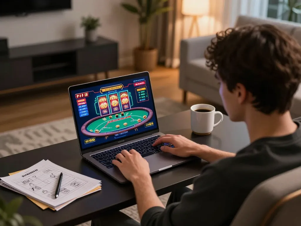 Engage in thrilling online gaming at link rr88 while enjoying a cozy home setting with poker action.