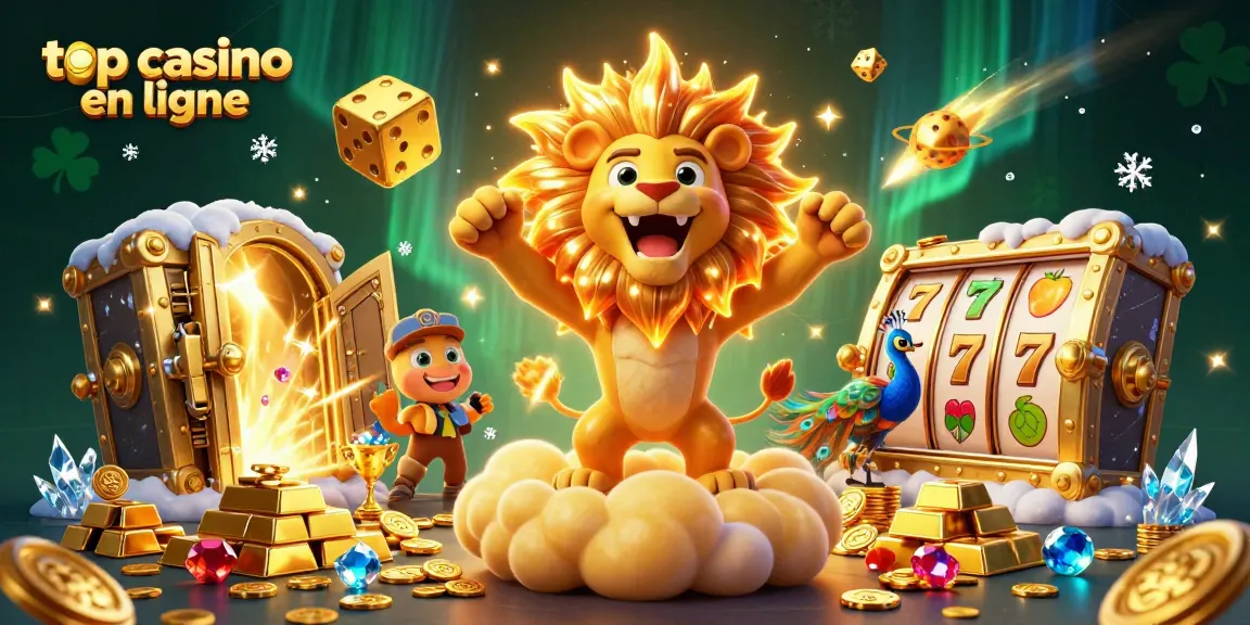 Venez découvrir le meilleur des jeux de hasard avec le meilleur casino en ligne et son lion triomphant.