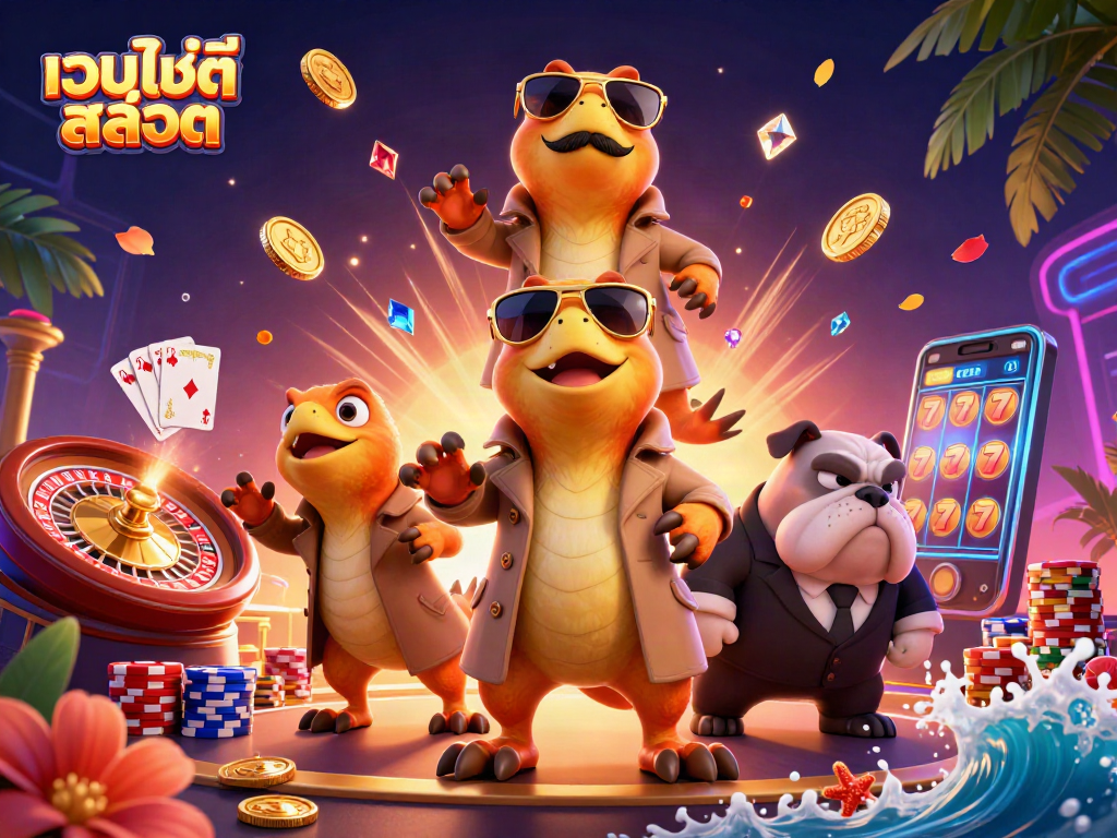Experience excitement with เว็บไซต์สล็อต as raptors sneak into a VIP casino lounge.
