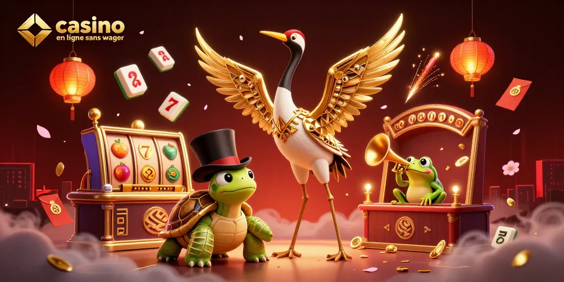 Jouer dans un casino en ligne sans wager avec des personnages colorés dans une illustration 3D captivante.