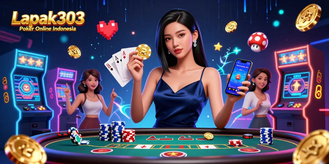 Play exciting games at Lapak303 Poker Online Indonesia with immersive 3D casino digital art.