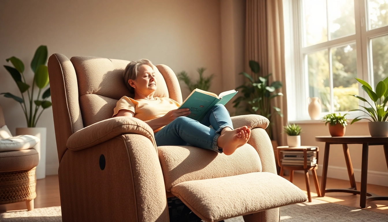 Experience the comfort of a heated lift chair in a cozy living room setting.
