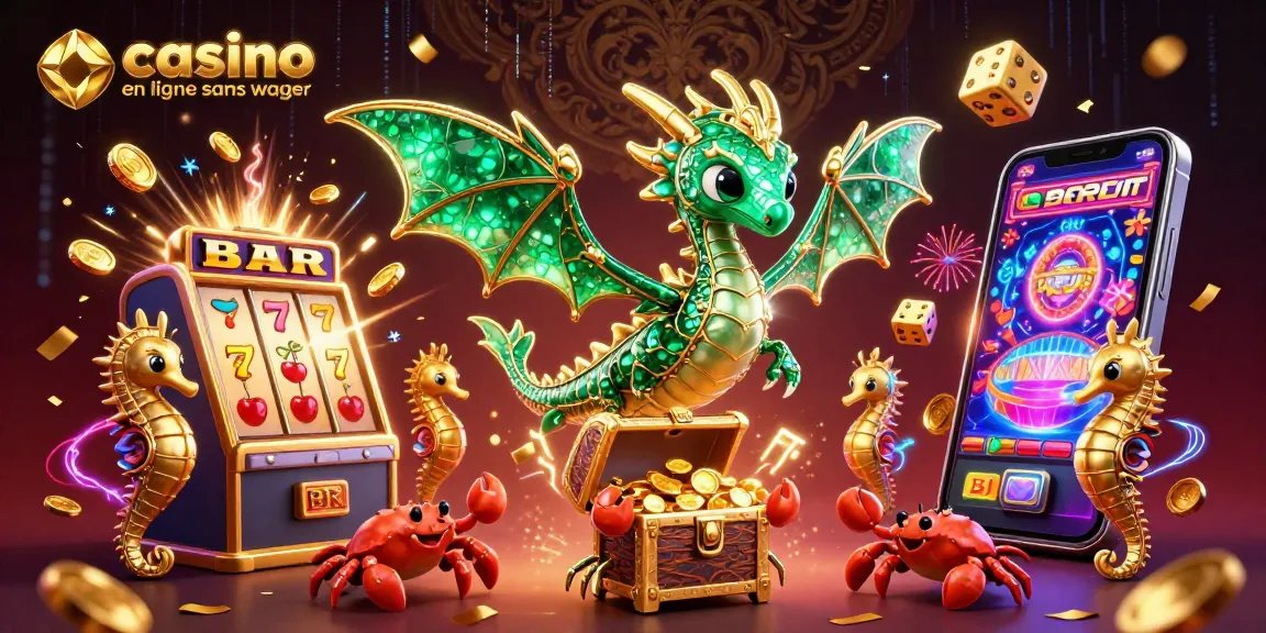 Jouez dans un casino en ligne sans wager et découvrez un dragon des mers éclatant parmi les machines à sous et les trésors.