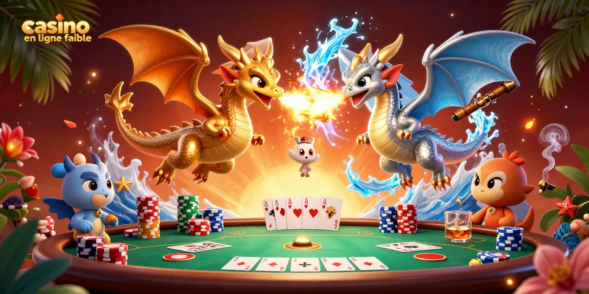 Découvrez un casino en ligne fiable avec des dragons et un décor de poker captivant.