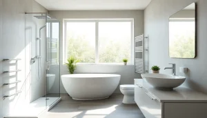 sonni sanitär GmbH bietet hochwertige Badezimmerprodukte in einer eleganten Umgebung an.