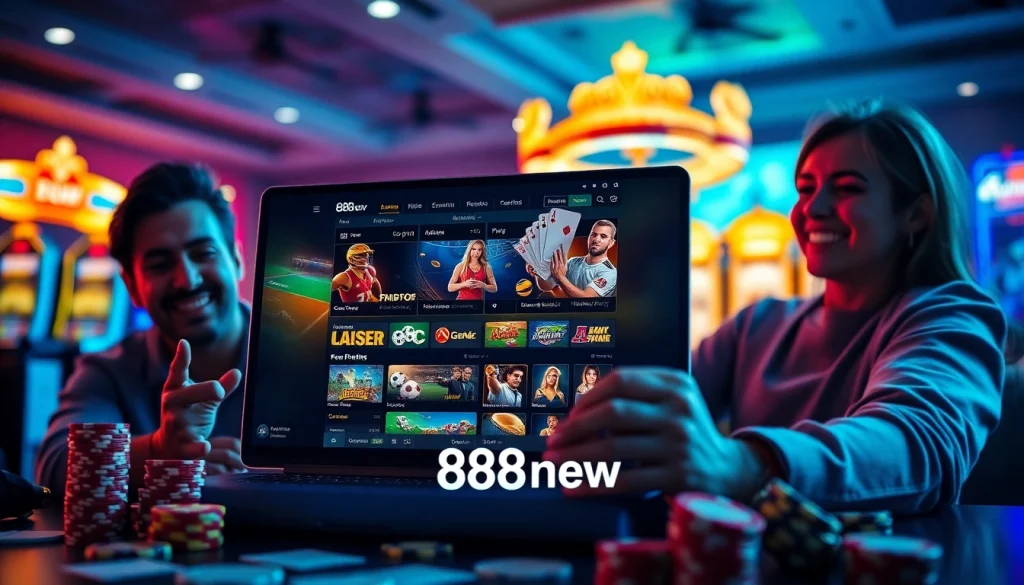 Exciting online gambling experience with 888new interface showcasing various games.