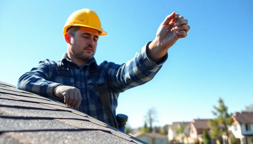 Reliable roofing services with a professional inspection of a residential rooftop by a qualified contractor.