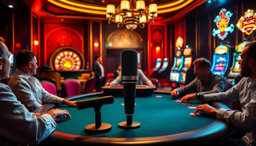 Reveal players strategizing with MV88 microphone capturing casino excitement.