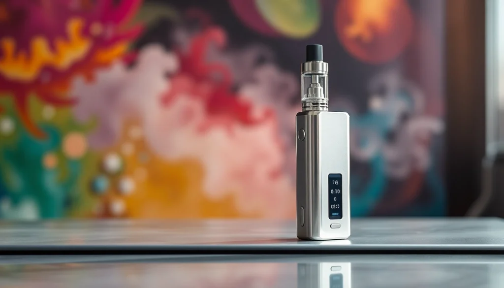 Vape-Gerät Oxva beeindruckend in stilvollem Design auf einem Tisch präsentiert.