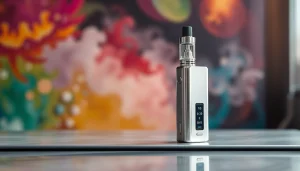 Vape-Gerät Oxva beeindruckend in stilvollem Design auf einem Tisch präsentiert.