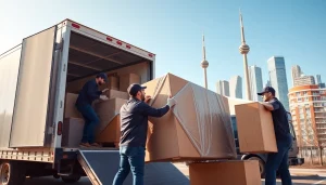 Best Toronto Movers expertly packing and loading furniture in Toronto.
