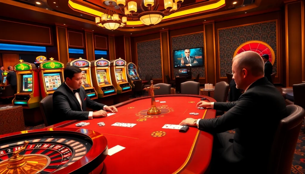 Experience the excitement of tg88 com with vibrant casino tables and thrilling online gambling visuals.