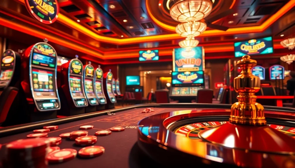 Experience the excitement of uu88 with vibrant casino games and dynamic betting options in a luxurious setting.