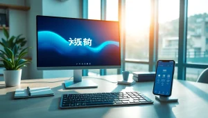 Enhance your typing efficiency with the sleek 搜狗拼音输入法 interface in a modern workspace.