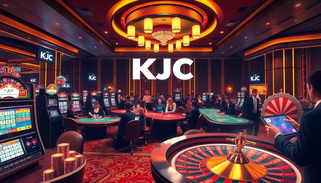 Exciting KJC casino scene showcasing live games and vibrant players in action.