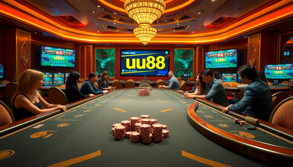 Experience the excitement of uu88 online gaming with vibrant casino visuals and engaging gameplay.