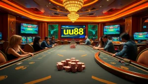 Experience the excitement of uu88 online gaming with vibrant casino visuals and engaging gameplay.