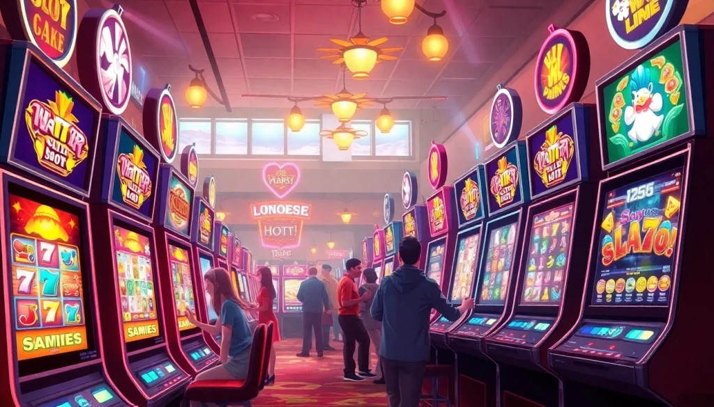 Experience the excitement of slot hoki with engaging slot machines in a vibrant casino atmosphere.