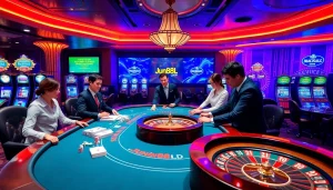 Experience premier gaming at https://jun88ld.com/ with vibrant baccarat action and luxurious casino elements.