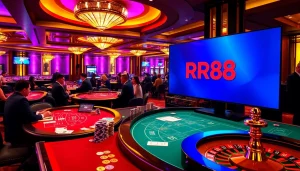 Experience RR88's exciting casino environment with vibrant tables and thrilling gameplay.