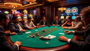 Engage with exciting poker and slot games at lc88.blue's luxurious casino atmosphere.