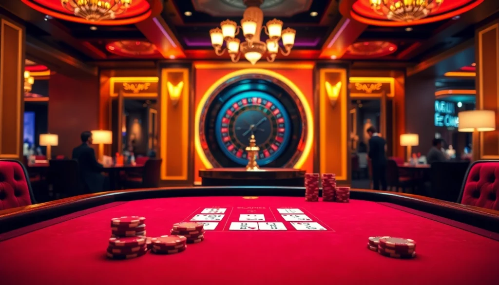 Experience the thrill of baccarat at https://xx88.us/ with vibrant chips and a spinning roulette wheel.