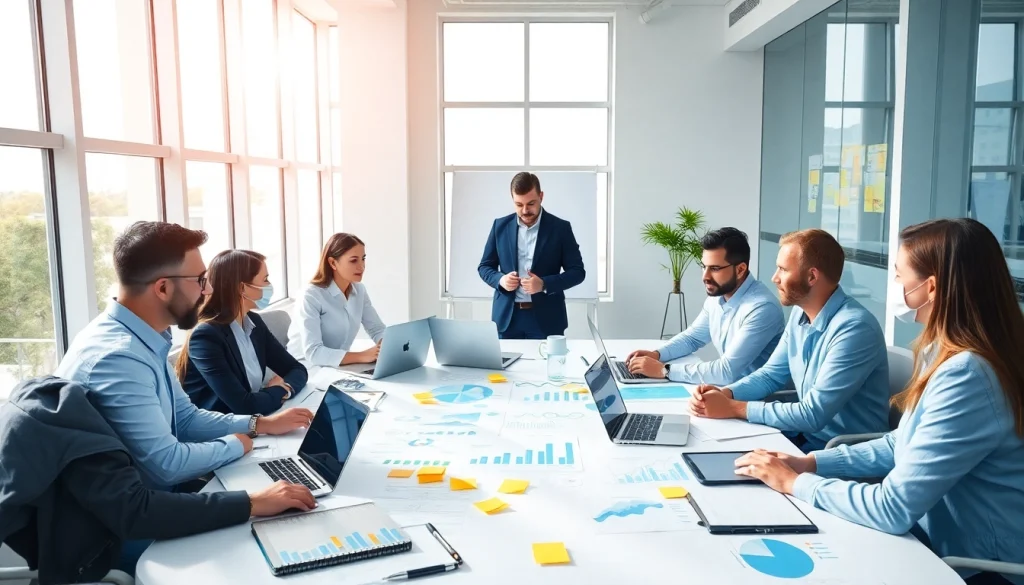 Enhancing Competitive intelligence through business collaboration in a modern office.