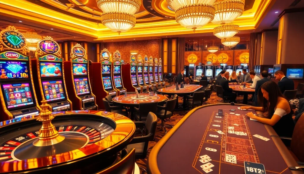 Experience the thrill of gem ev88 with elegant casino games and vibrant slot machines.