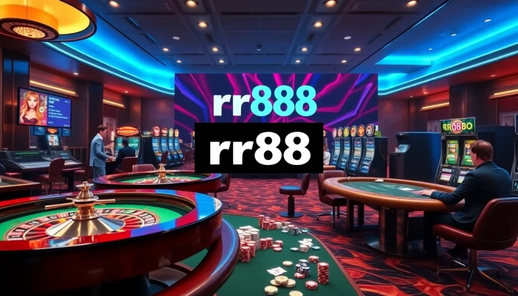 Experience the excitement of online gaming with the rr88 link, featuring engaging casino elements.