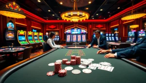 Experience the thrill of gambling at https://f8bet.ventures/ with vibrant casino tables and poker games.
