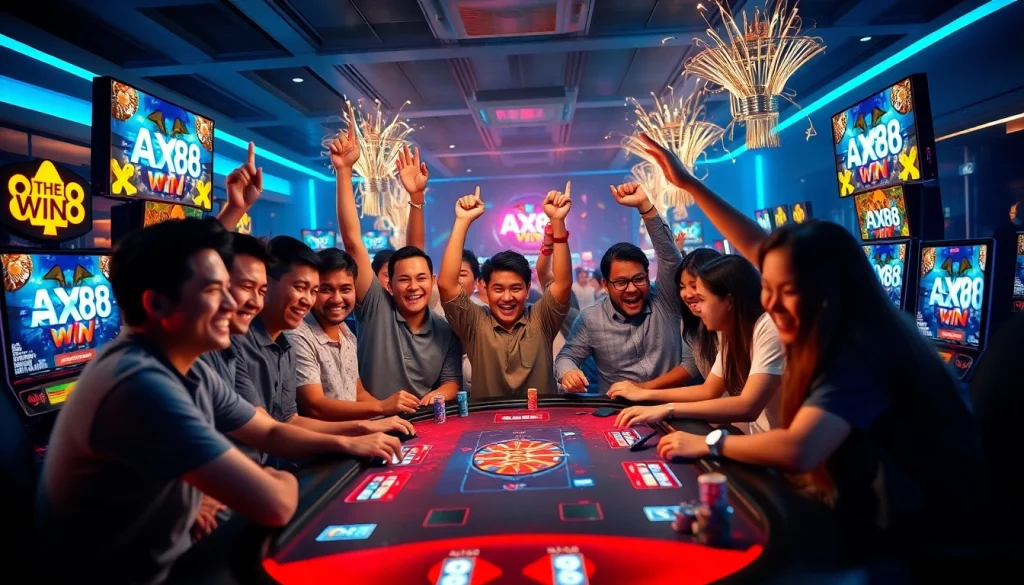 Trải nghiệm cảm giác hồi hộp khi chiến thắng AX88 Win trong bầu không khí chơi game trực tuyến đầy sôi động.