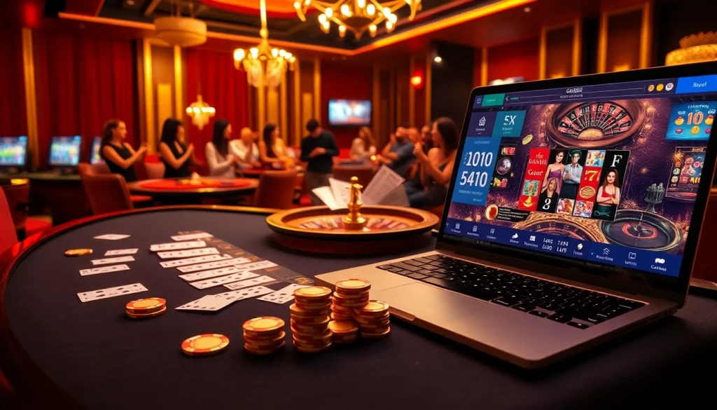 GA888 gambling action with a professional blackjack table and vibrant roulette wheel.