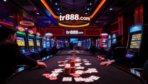 Experience dynamic gaming at tr88vip.co.com with colorful casino tables and engaging players.