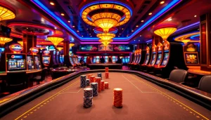 Engaging high-stakes action at WN678 poker table with vibrant casino atmosphere.