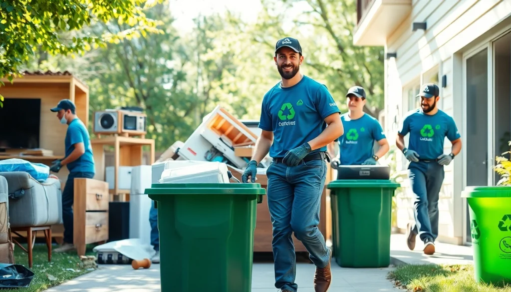 Expert junk removal team efficiently clearing old furniture and appliances.