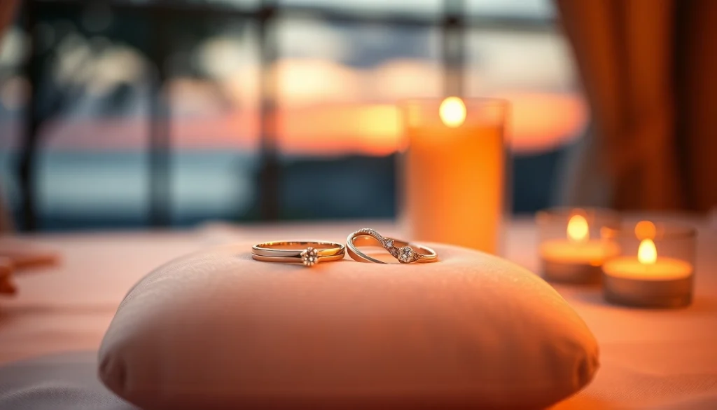 ベルベットの上に優雅に並ぶ結婚指輪（結婚指輪）。愛と約束の象徴。