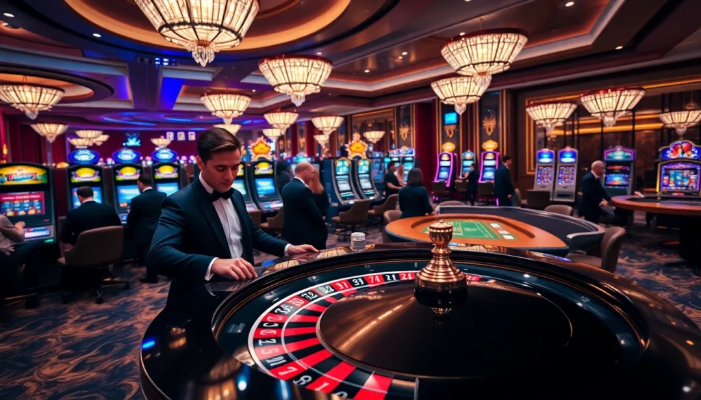 Experience thrilling gaming at FIVE 88 with players engaging at a luxurious roulette table.