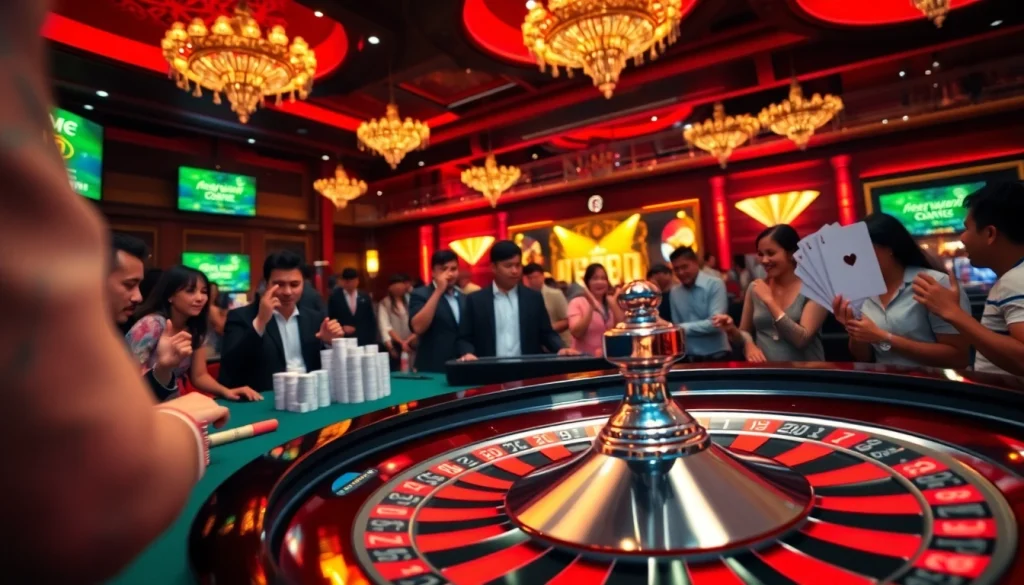 Pemain yang terlibat dalam permainan roulette yang mendebarkan di kasino mewah, menonjolkan Datukwin Alternatif dengan antusias.