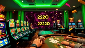 Exciting online casino scene featuring 222O platform with vibrant games and live dealers.