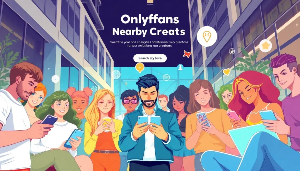 Explore OnlyFans Nearby Creators in a vibrant urban scene with diverse content creators.