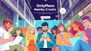 Explore OnlyFans Nearby Creators in a vibrant urban scene with diverse content creators.